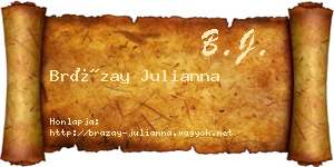 Brázay Julianna névjegykártya